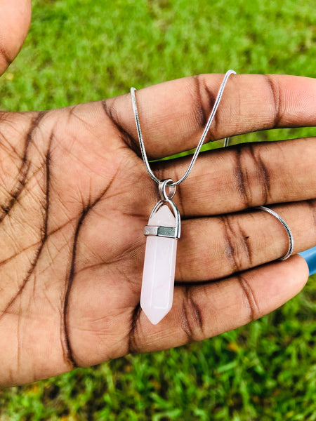 Rose Quartz Hexagon Pendant