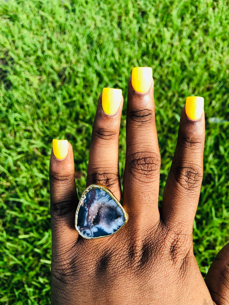 Agate Geode Ring