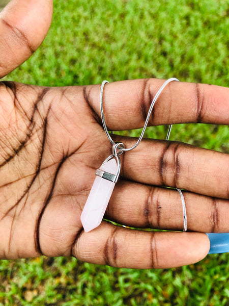 Rose Quartz Hexagon Pendant