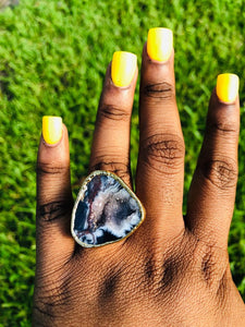 Agate Geode Ring